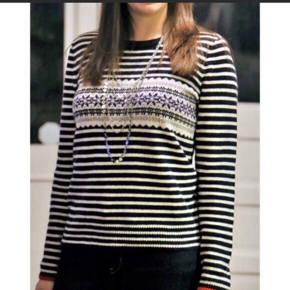 J. Crew Wool Blend Fair Isle Sweater size XL
